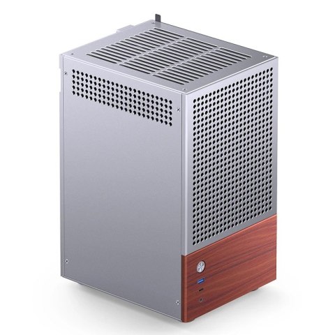 Jonsbo Obudowa PC Jonsbo T6 Mini-Tower, Mini-ITX, szkło hartowane, drewno - srebrna