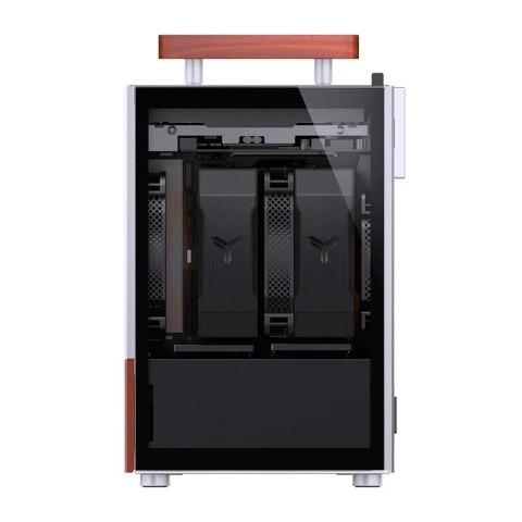 Jonsbo Obudowa PC Jonsbo T6 Mini-Tower, Mini-ITX, szkło hartowane, drewno - srebrna