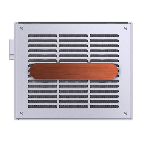 Jonsbo Obudowa PC Jonsbo T6 Mini-Tower, Mini-ITX, szkło hartowane, drewno - srebrna