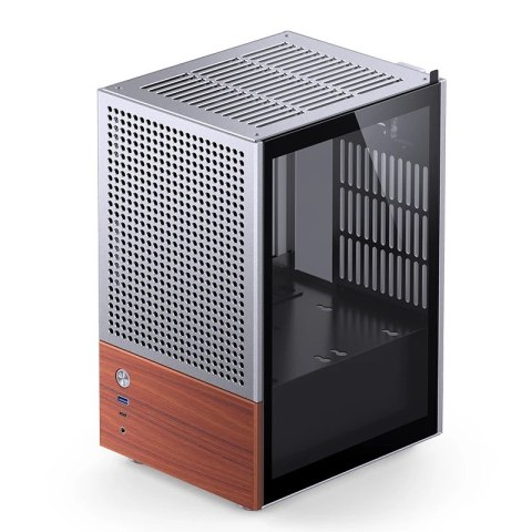 Jonsbo Obudowa PC Jonsbo T6 Mini-Tower, Mini-ITX, szkło hartowane, drewno - srebrna