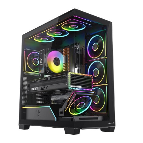 MODECOM MODECOM OBUDOWA VOLCANO STELLAR PLUS ARGB MIDI 5F BLACK