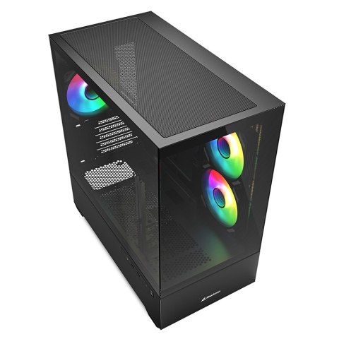 Sharkoon Etui Sharkoon MK6 RGB Micro-ATX 1xGlass Czarne