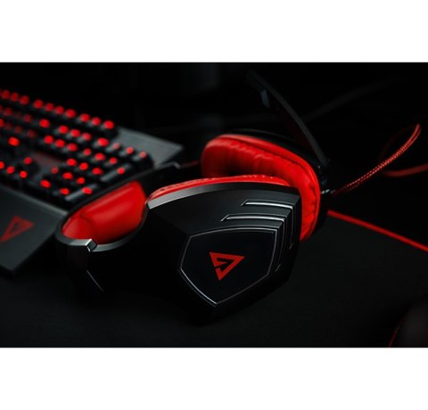 MODECOM VOLCANO MC-831 RAGE CZERWONE SŁUCHAWKI NAGŁOWNE Z MIKROFONEM MODECOM