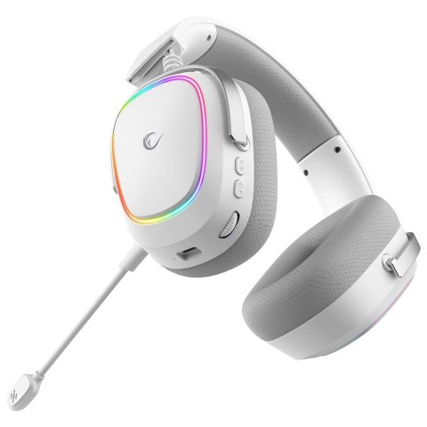 RAMPAGE RAMPAGE SŁUCHAWKI BEZPRZEWODOWE NAUSZNE RETSU BT 2.4G RGB WHITE