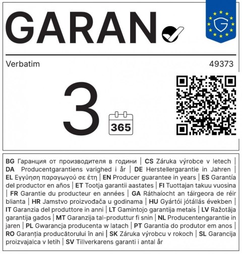 Verbatim Dysk Vi3000 PCIe NVM M.2 SSD 256 GB 3100/1300MB/s