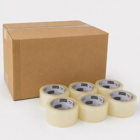BSTech Taśma klejąca pakowa HOTMELT Transparent 48/66