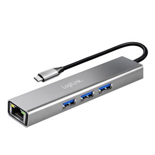 LogiLink HUB USB3.2 3xUSB-A, 1x RJ45 Gigabit Ethernet