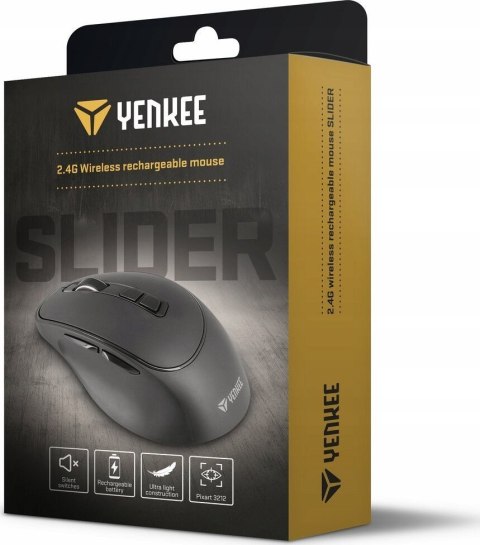 YENKEE Mysz bezprzewodowa 2,4Ghz akumulator 6 przycisków 2400DPI
