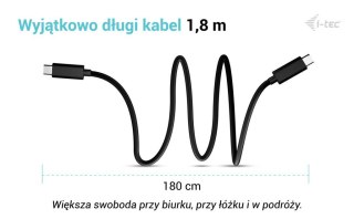 I-tec Kabel USB-C TB5 1.8m, czarny