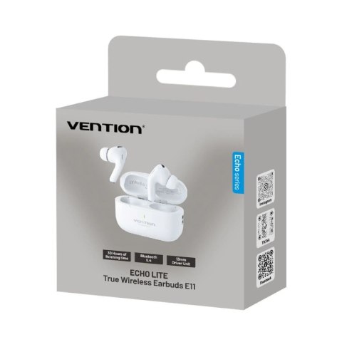 Vention Słuchawki bezprzewodowe ECHO LITE E11 Bluetooth 5.4 HiFi TWS biały