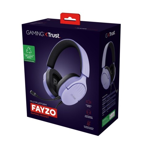 Trust Słuchawki TRUST GXT489P FAYZO PURPLE