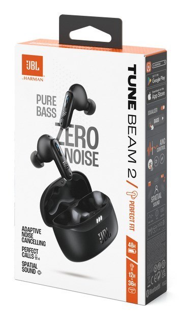 JBL Słuchawki dokanałowe JBL Tune Beam 2 ANC czarne