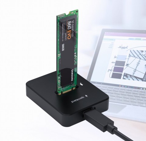 GEMBIRD GEMBIRD STACJA DOKUJĄCA DO DYSKÓW M.2 SATA I NVME SSD CZARNA