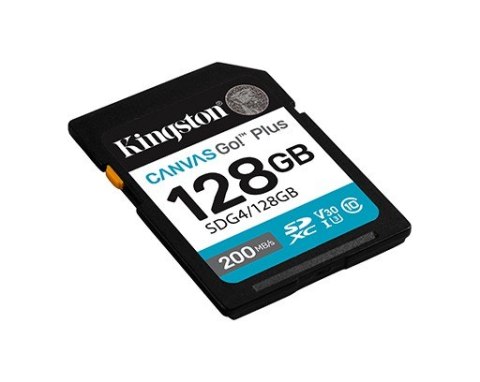 Kingston Karta pamięci SD 128GB Canvas Go Plus 200/MB/s C10 U3 V30