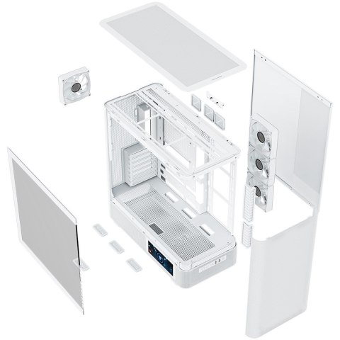 MODECOM MODECOM OBUDOWA VOLCANO AQ 400 ARGB MIDI BIAŁA