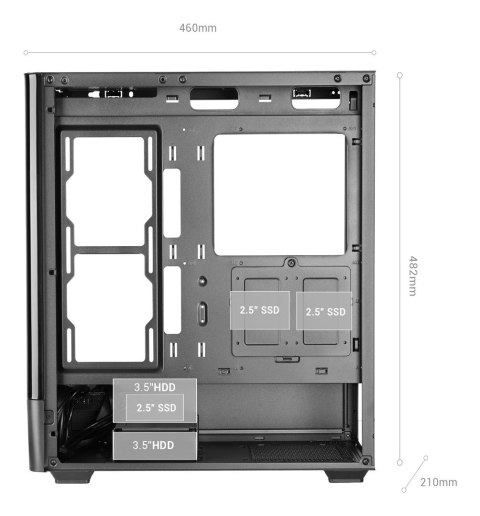 TACENS TACENS MARS MC-LCDPRO 7.2" IPS LCD ATX- obudowa
