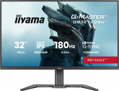 IIYAMA Monitor 31.5 cala GB3272QSU-B1 QHD,IPS,180Hz,2xHDMI,DP,400CD, 2xUSB 3.2 , 2xUSB-C,G-SYNC Compatible, 2x5W, , HAS 150