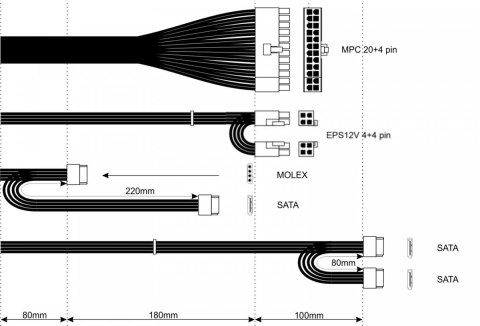 AKYGA Zasilacz TFX AK-T1-300 300W