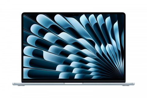 Apple MacBook Air 15.3 cala: M5 10/10, 24GB, 1TB SSD, bez zasilacza - Błękitny