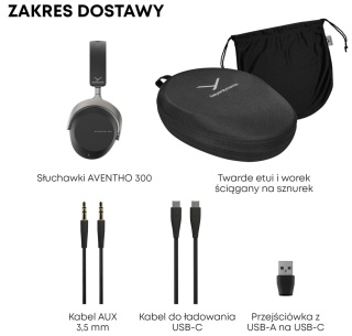 Słuchawki bezprzewodowe BEYERDYNAMIC Aventho 300 Czarny