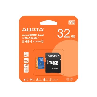 ADATA Karta pamięci z adapterem ADATA Premier AUSDH32GUICL10A1-RA1 (32GB; Class 10, V10; + adapter)