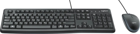 Zestaw klawiatura + mysz Logitech MK120 czarny USB przewodowy