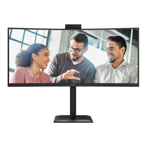 AOC Monitor AOC 34" CU34E4CW VA WQHD 120Hz 2xHDMI DP HUB RJ45 głośniki kamera