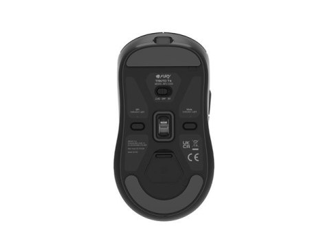FURY MYSZ DLA GRACZY FURY TANTO T4 WIRELESS BEZPRZEWODOWA 12000DPI CZARNA GAMINGOWA