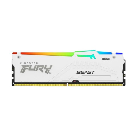Kingston Pamięć DDR5 Kingston FURY Beast RGB 32GB (1x32GB) 6000MHz CL36 1,25V White
