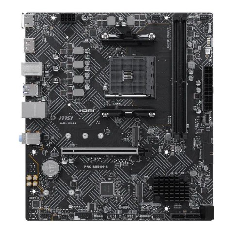 MSI Płyta MSI PRO B550M-B /AMD B550/DDR4/SATA3/M.2/USB3.0/PCIe4.0/AM4/mATX