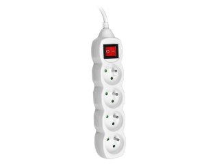 Tracer Przedłużacz TRACER PowerCord 3,0m (4 gniazda, wyłącznik, biały)