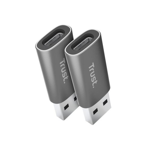 Trust Adapter Calyx USB-C do USB-A dwupak szary