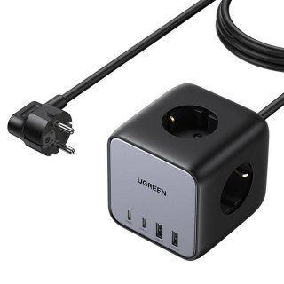 Ugreen Listwa/kostka zasilająca Ugreen CD268 65W USB / USB C + 3x gniazdo AC - czarna