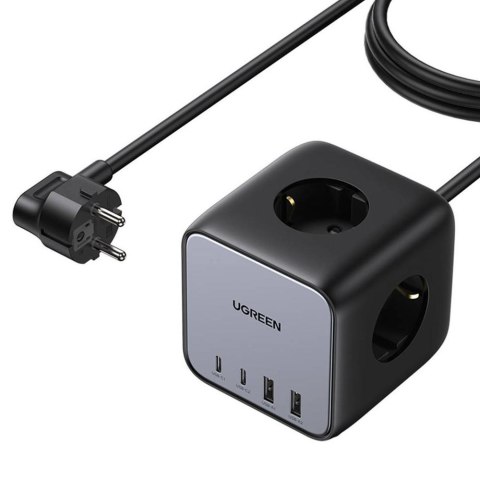 Ugreen Listwa/kostka zasilająca Ugreen CD268 65W USB / USB C + 3x gniazdo AC - czarna