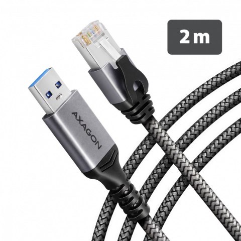 AXAGON ADE-AM20 USB-A Gigabit Ethernet adapter z zintegrowanym kablem sieciowym CAT6 RJ-45 2 m