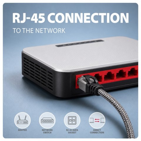 AXAGON ADE-AM30 USB-A Gigabit Ethernet adapter z zintegrowanym kablem sieciowym CAT6 RJ-45 3 m