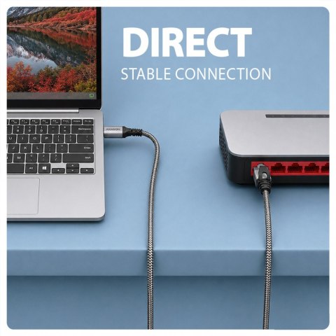 AXAGON ADE-AM30 USB-A Gigabit Ethernet adapter z zintegrowanym kablem sieciowym CAT6 RJ-45 3 m