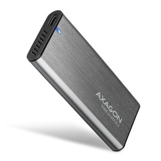 AXAGON EEM2-SG2 Obudowa zewnętrzna kompaktowa na dysk M.2 NVMe/SATA 2242-2280, USB-C 10Gbps, bez śrub, UASP/TRIM, aluminiowa, redukcja 