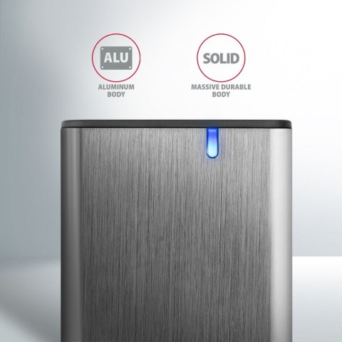 AXAGON EEM2-SG2 Obudowa zewnętrzna kompaktowa na dysk M.2 NVMe/SATA 2242-2280, USB-C 10Gbps, bez śrub, UASP/TRIM, aluminiowa, redukcja 