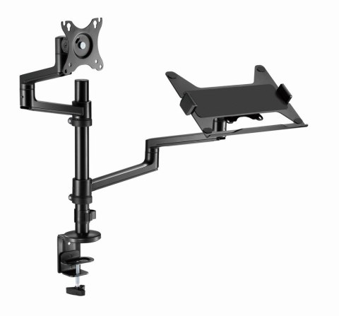 GEMBIRD GEMBIRD BIURKOWE REGULOWANE RAMIĘ/UCHWYT NA MONITOR + PODSTAWKA NA NOTEBOOKA 17-32, VESA 100X100MM, DO 8 KG