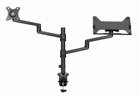 GEMBIRD GEMBIRD BIURKOWE REGULOWANE RAMIĘ/UCHWYT NA MONITOR + PODSTAWKA NA NOTEBOOKA 17-32, VESA 100X100MM, DO 8 KG