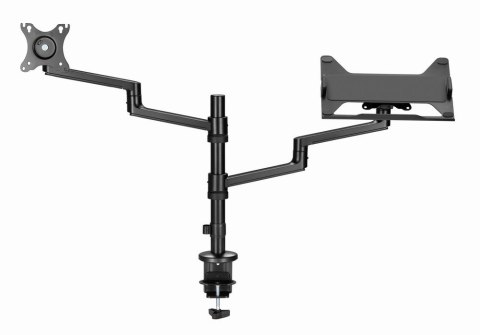 GEMBIRD GEMBIRD BIURKOWE REGULOWANE RAMIĘ/UCHWYT NA MONITOR + PODSTAWKA NA NOTEBOOKA 17-32, VESA 100X100MM, DO 8 KG