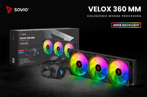 SAVIO SAVIO CHŁODZENIE WODNE CPU ARGB 360MM VELOX