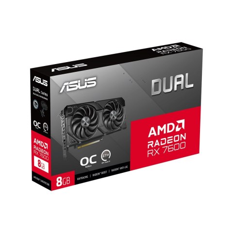 ASUS Karta graficzna ASUS Dual Radeon RX 7600 EVO OC 8GB GDDR6