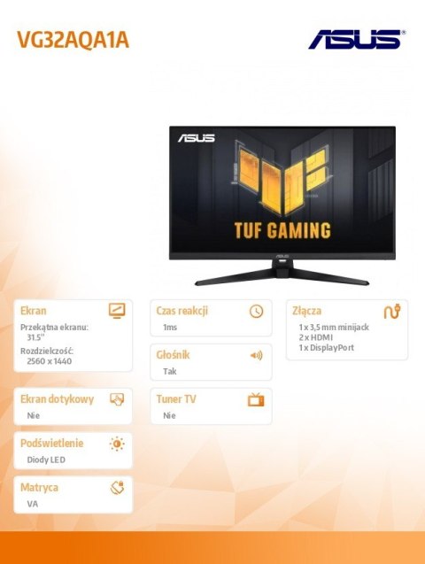 Asus Monitor 31,5 cali VG32AQA1A