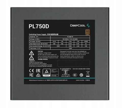 DEEPCOOL Zasilacz DeepCool PL750-D 750W 80 Plus Bronze