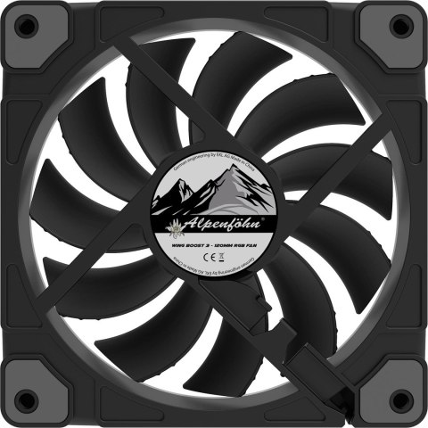 Alpenföhn Alpenföhn Wing Boost 3 Obudowa komputera, Procesor Wentylator 12 cm Czarny 3 szt.