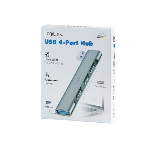 LogiLink HUB smukły USB-A do 1x USB-A 3.0 3xUSB-A 2.0