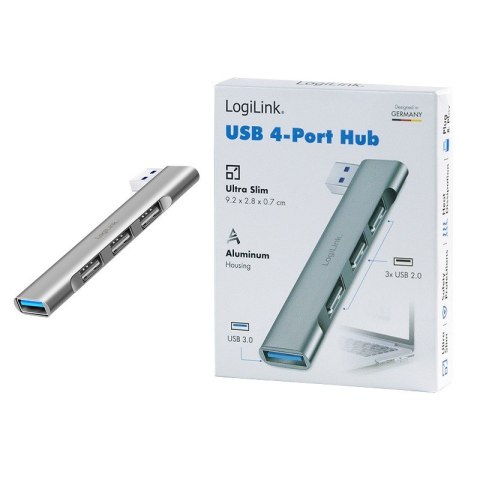 LogiLink HUB smukły USB-A do 1x USB-A 3.0 3xUSB-A 2.0