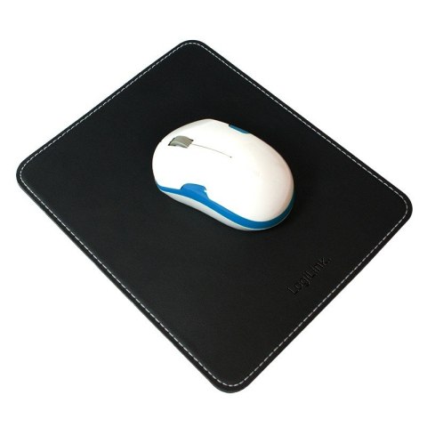 LogiLink Podkładka pod mysz, skórzany design, czarna
